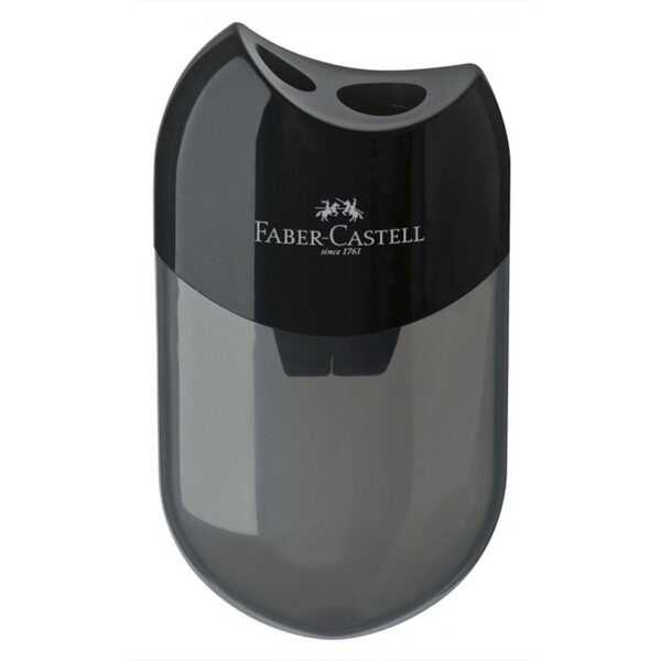 Ascutitoare plastic dubla cu container Faber-Castell